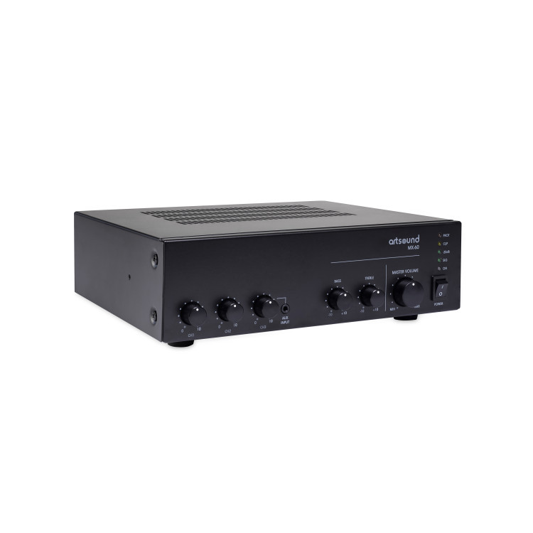 ArtSound MX-60, mengversterker, 100V, 60W ArtSound MX-60, mengversterker, 100V, 60W