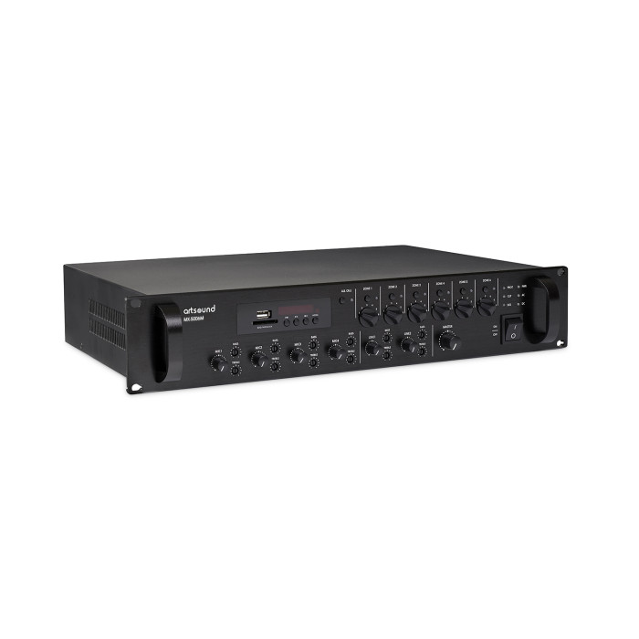 ArtSound MX-5006M, mixer amplifier 6 zones, 100V, 19“, 3U, 500W