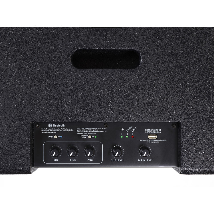 ArtSound PWR12, 2-weg speaker met actieve filter, 1500W, zwart ArtSound PWR12, 2-weg speaker met actieve filter, 1500W, zwart
