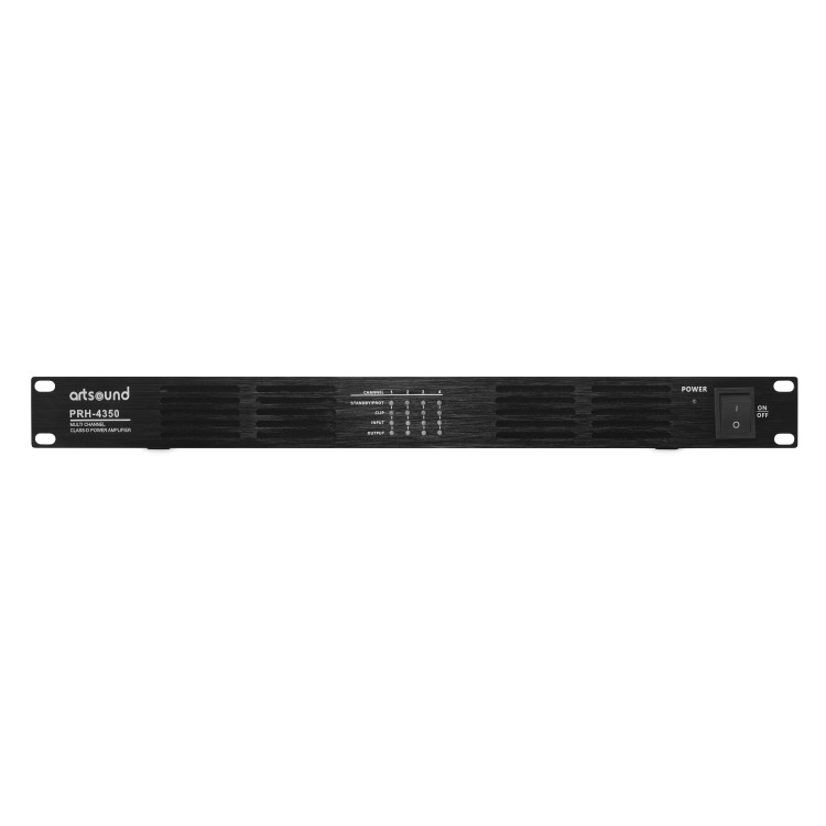ArtSound PRH-4350, amplifier, 100V & 8 ohm, 4x 350W class D, 1U ArtSound PRH-4350, amplifier, 100V & 8 ohm, 4x 350W class D, 1U
