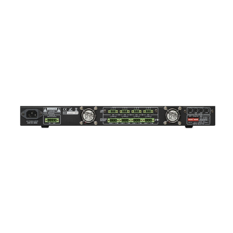 ArtSound PRH-4350, amplifier, 100V & 8 ohm, 4x 350W class D, 1U ArtSound PRH-4350, amplifier, 100V & 8 ohm, 4x 350W class D, 1U
