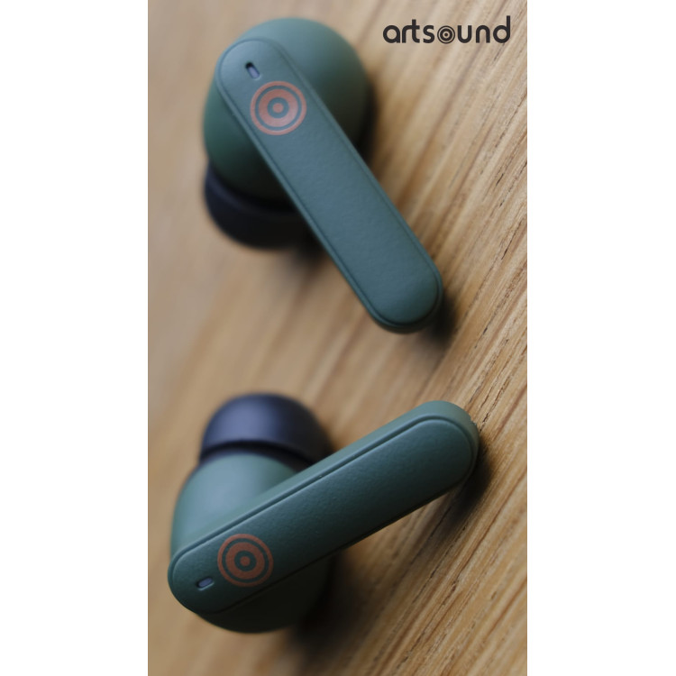 ArtSound BRAINWAVE03, ANC true wireless earbuds, green