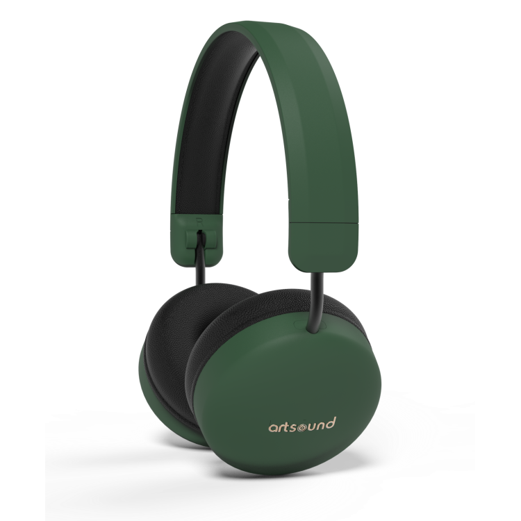 ArtSound BRAINWAVE05, wireless on-ear headphones, groen ArtSound BRAINWAVE05, wireless on-ear headphones, groen