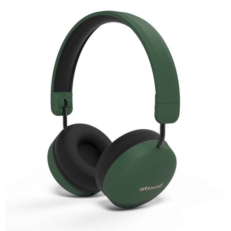 ArtSound BRAINWAVE05, wireless on-ear headphones, groen ArtSound BRAINWAVE05, wireless on-ear headphones, groen