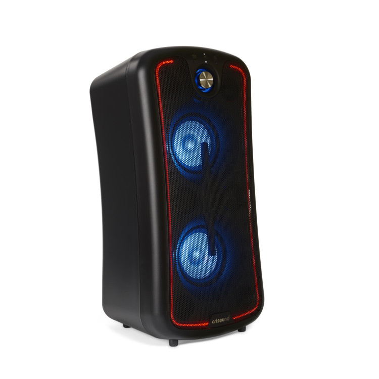 ArtSound PWR09, portable BT party speaker, aux in, mic in, black
