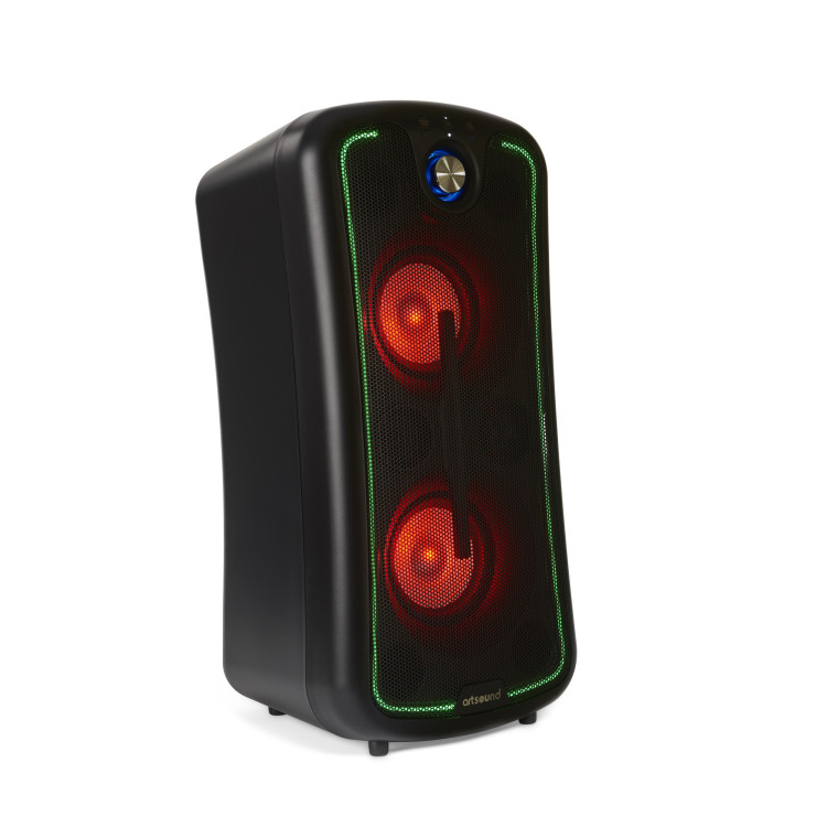 ArtSound PWR09, portable BT party speaker, aux in, mic in, black