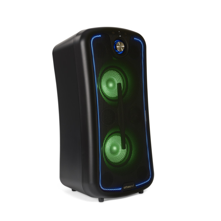 ArtSound PWR09, portable BT party speaker, aux in, mic in, black