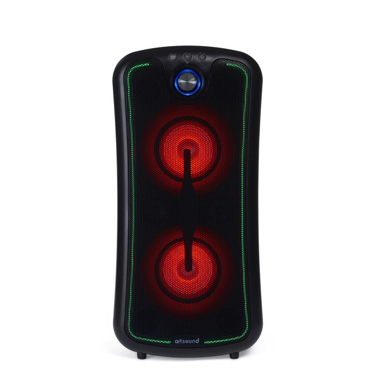 ArtSound PWR09, portable BT party speaker, aux in, mic in, black
