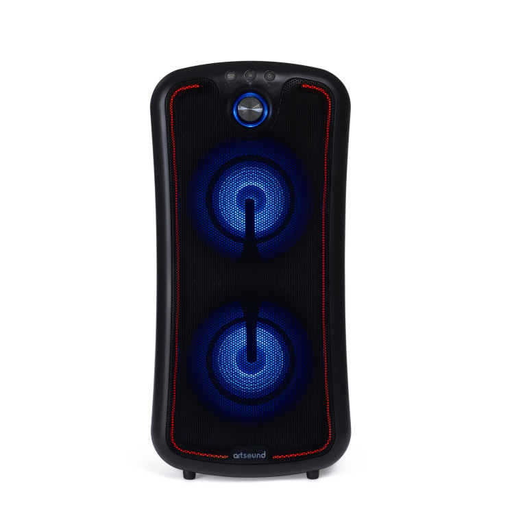 ArtSound PWR09, portable BT party speaker, aux in, mic in, black