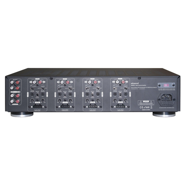 ArtSound AMP850 multikanaalsversterker 8x50W, zwart ArtSound AMP850 multikanaalsversterker 8x50W, zwart
