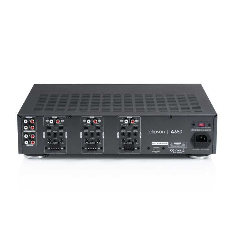 Elipson A680 Multi-Channels Amplifier (3 Zones / 6 Channels X 80W) (Per Piece) Elipson A680 Multi-Channels Amplifier (3 Zones / 6 Channels X 80W) (Per Piece)