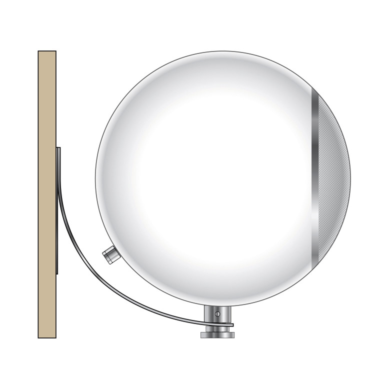 Elipson Planet L Wallmount - Brushed Steel (Per Piece) Elipson Planet L Wallmount - Brushed Steel (Per Piece)