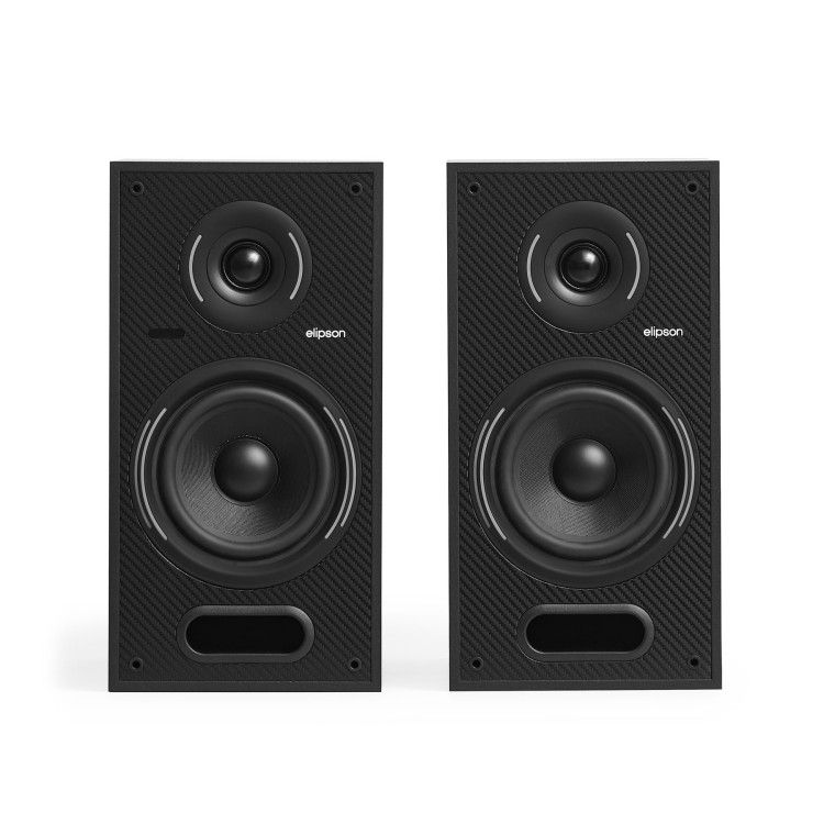 Elipson Horus 6B Bt Phono, Active Bookshelf - Black / Carbon (Per Pair)