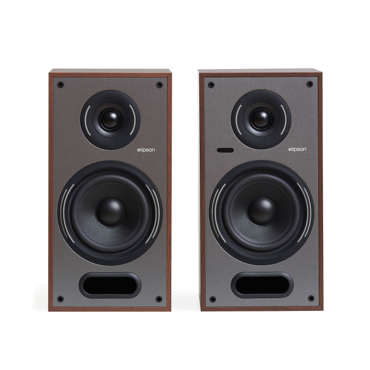 Elipson Horus 6B Bt Phono, Actieve Boekenplank - Walnoot / Donker grijs (per paar) Elipson Horus 6B Bt Phono, Actieve Boekenplank - Walnoot / Donker grijs (per paar)