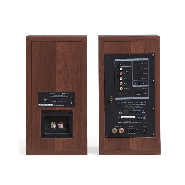 Elipson Horus 6B Bt Phono, Actieve Boekenplank - Walnoot / Donker grijs (per paar) Elipson Horus 6B Bt Phono, Actieve Boekenplank - Walnoot / Donker grijs (per paar)