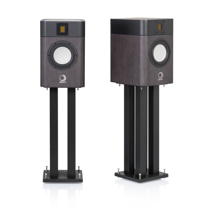 Norstone STYLUM SQUARE luidsprekerstands - 60 cm Hoog - Zwart satijn (per paar)