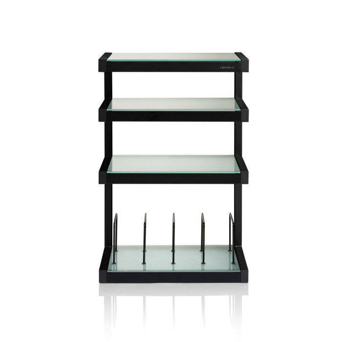 Norstone ESSE HIFI VINYL, hi-fi rack - Black satin/Frosted