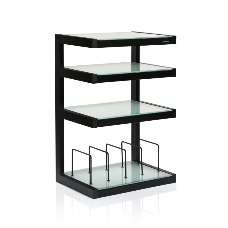 Norstone ESSE HIFI VINYL, hi-fi rack - Black satin/Frosted Norstone ESSE HIFI VINYL, hi-fi rack - Black satin/Frosted