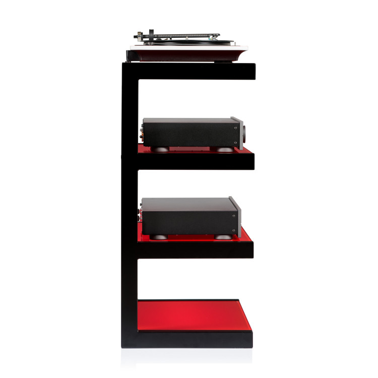 Norstone ESSE HIFI, hi-fi rack - Black satin/Red Norstone ESSE HIFI, hi-fi rack - Black satin/Red