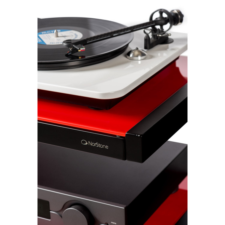 Norstone ESSE HIFI, hi-fi rack - Black satin/Red Norstone ESSE HIFI, hi-fi rack - Black satin/Red