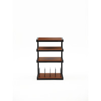 Norstone ESSE HIFI VINYL, hi-fi rack - Black satin/Walnut