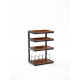Norstone ESSE HIFI VINYL, hi-fi rack - Black satin/Walnut