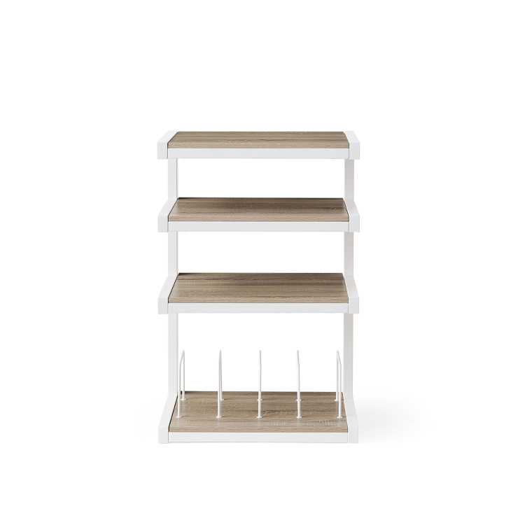 Norstone ESSE HIFI VINYL, hi-fi rack - White satin/Clear oak Norstone ESSE HIFI VINYL, hi-fi rack - White satin/Clear oak