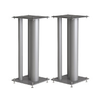 Norstone STYLUM MAX luidsprekerstands - 60 cm Hoog - Zilver grijs satijn (per paar)