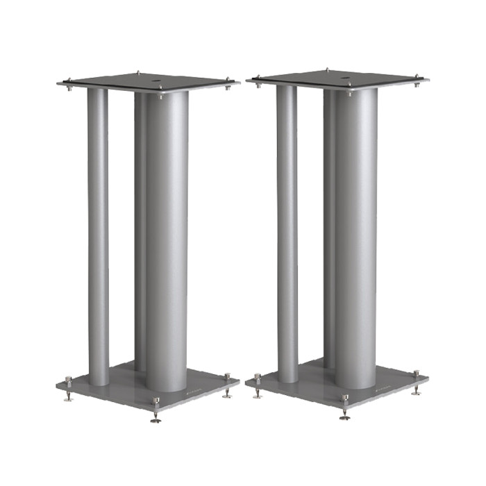 Norstone STYLUM MAX luidsprekerstands - 60 cm Hoog - Zilver grijs satijn (per paar)
