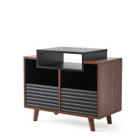 Norstone OSLO 800, vinyl rack - Black/Walnut