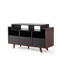 Norstone OSLO 1200, vinyl rack - Black/Walnut