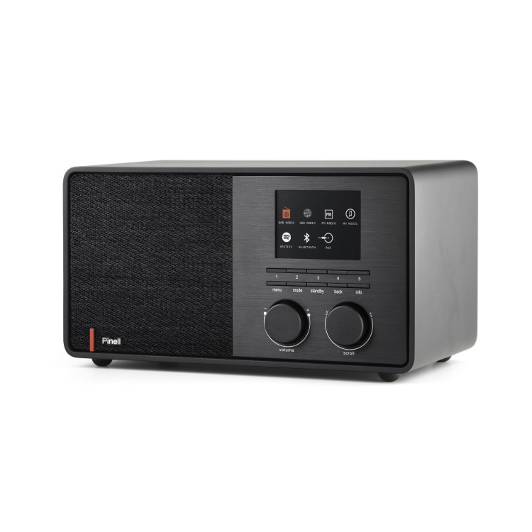 Pinell Supersound 301, FM/DAB+/BT radio - Zwart