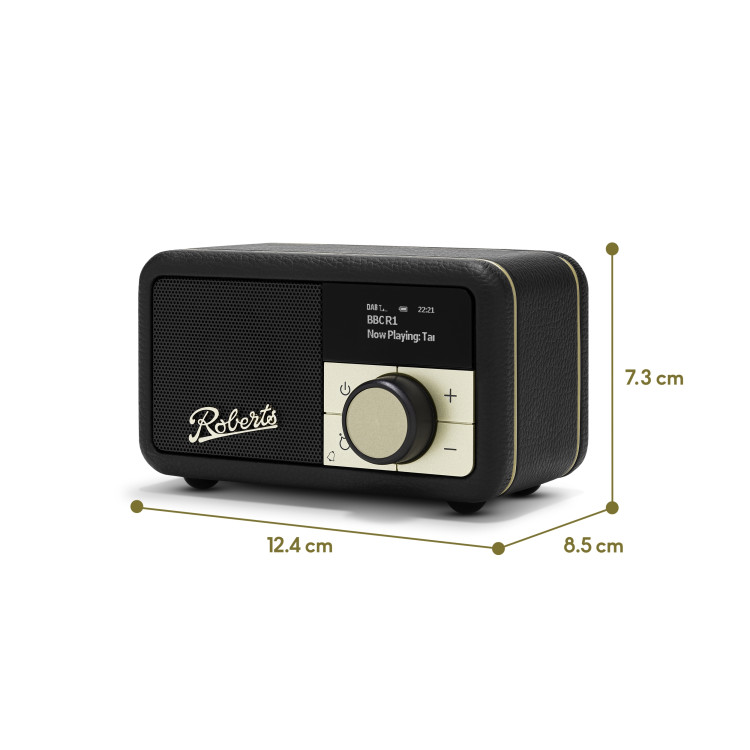 Roberts Revival Petite 2, FM/DAB+/BT radio - Black