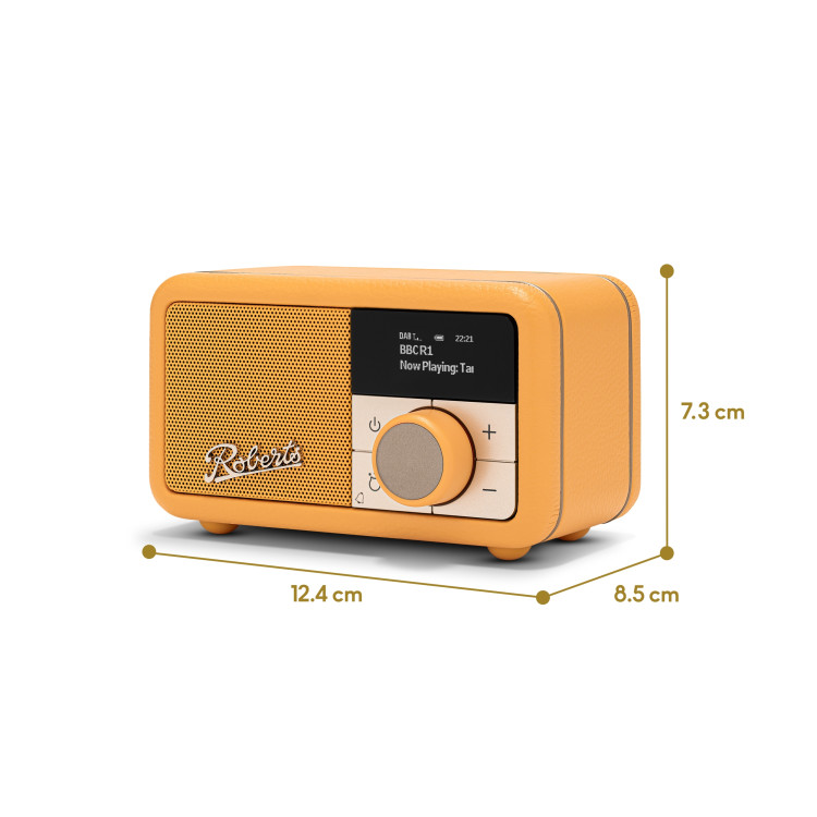 Roberts Revival Petite 2, FM/DAB+/BT radio - Sunburst Yellow