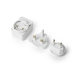 Roberts USB power adapter, changeable EU/UK pins, white