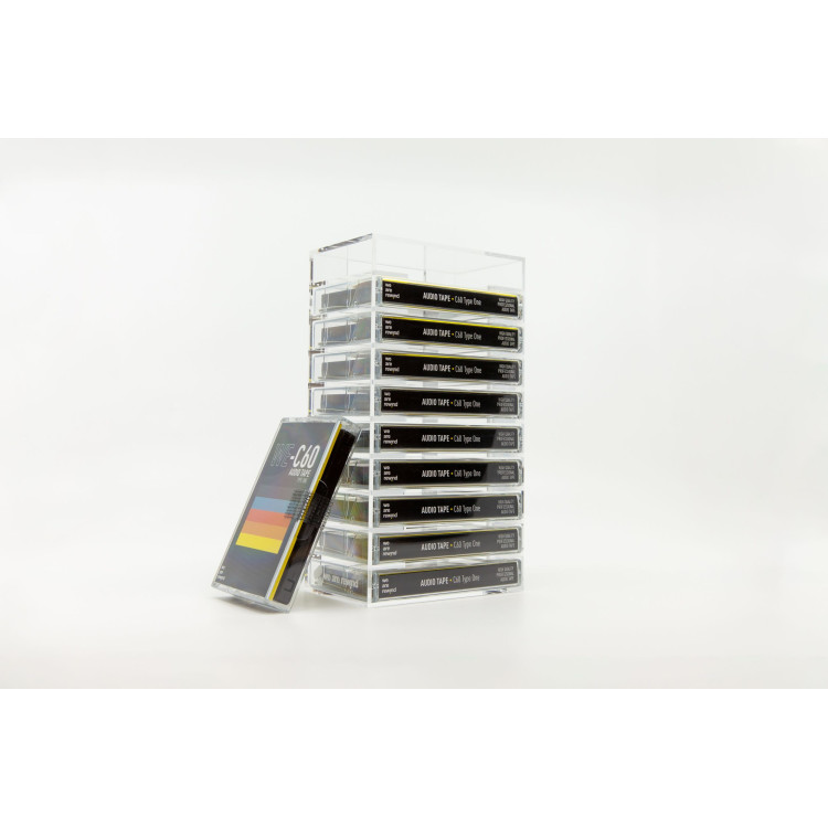 We Are Rewind RACK-001-T1, cassette rack, transparent