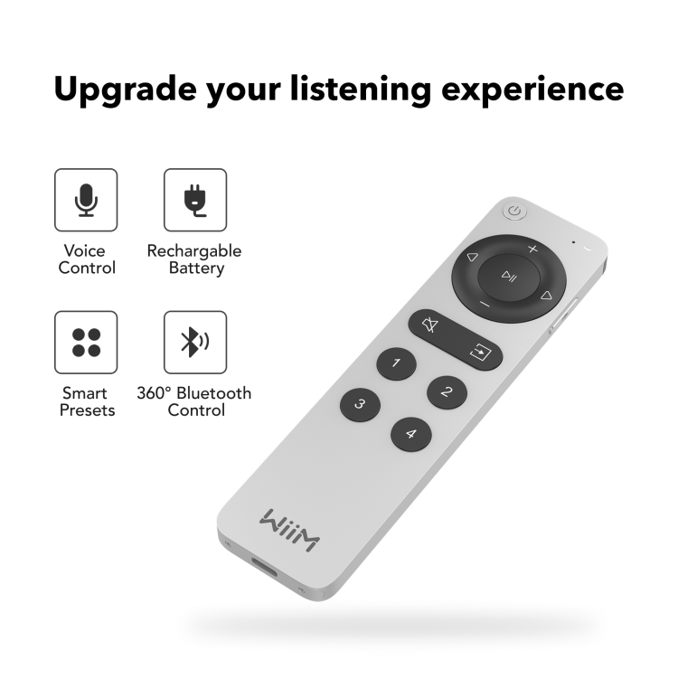 WiiM Voice Remote 2, afstandsbediening - Aluminium