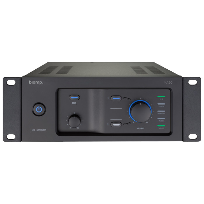 Biamp MA60 (70 - 100 volt) 60W mengversterker Biamp MA60 (70 - 100 volt) 60W mengversterker