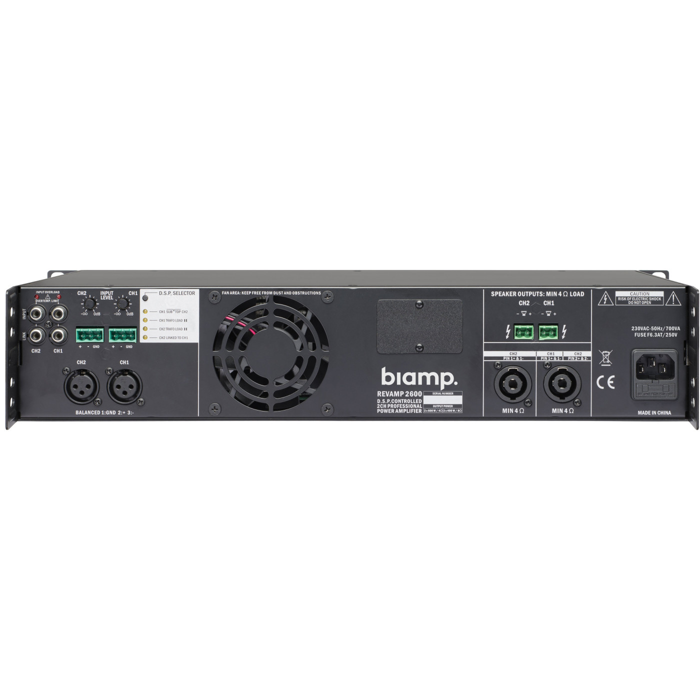 Biamp Auto Two Biamp REVAMP2600 - 2 channel class H amplifier 2 x 840 watts @ 4 ohms ...