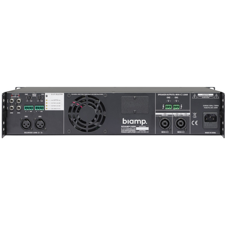 Biamp REVAMP2600 - 2 channel class H amplifier 2 x 840 watts @ 4 ohms Biamp REVAMP2600 - 2 channel class H amplifier 2 x 840 watts @ 4 ohms