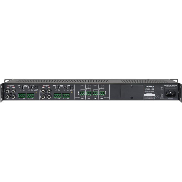 Biamp REVAMP4100 - 4 channel class D amplifier 4 x 100 watts @ 4 ohms Biamp REVAMP4100 - 4 channel class D amplifier 4 x 100 watts @ 4 ohms