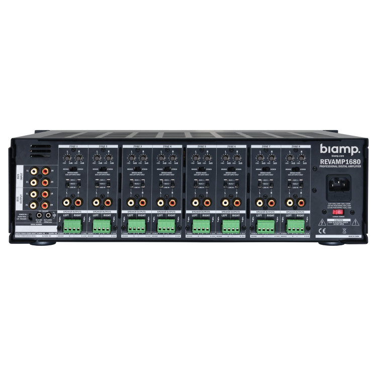 Biamp REVAMP1680 - 16 channel class D amplifier 16 x 80 watts @ 4 ohms Biamp REVAMP1680 - 16 channel class D amplifier 16 x 80 watts @ 4 ohms