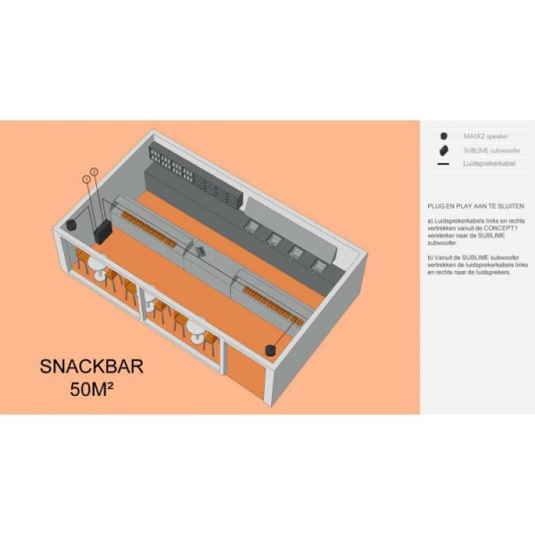 Apart RETAIL/SNACKBAR-XS - Zwart
