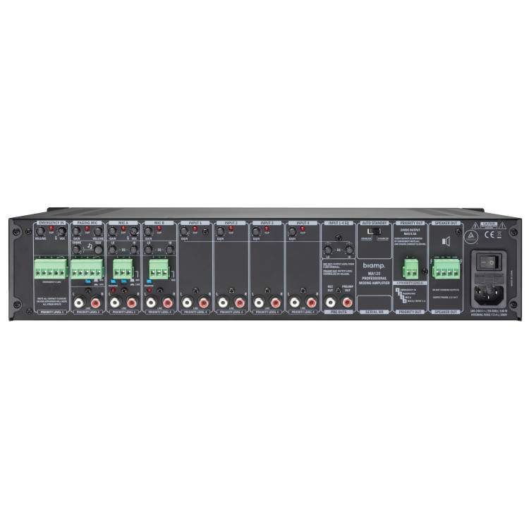 Apart MA120 (70 - 100 volt) 120W mixing amplifier Apart MA120 (70 - 100 volt) 120W mixing amplifier