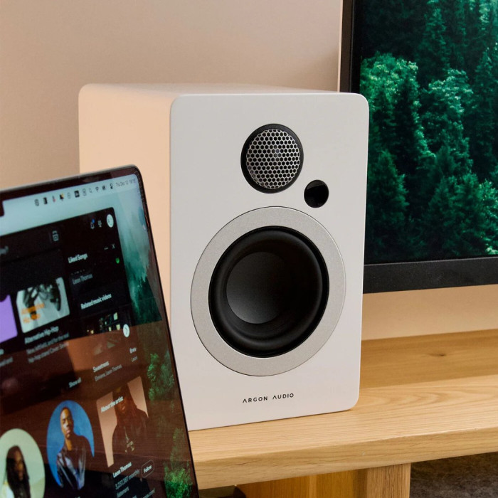 Argon Audio STUDIE 3 Desktop Speakers - White (Per Pair)