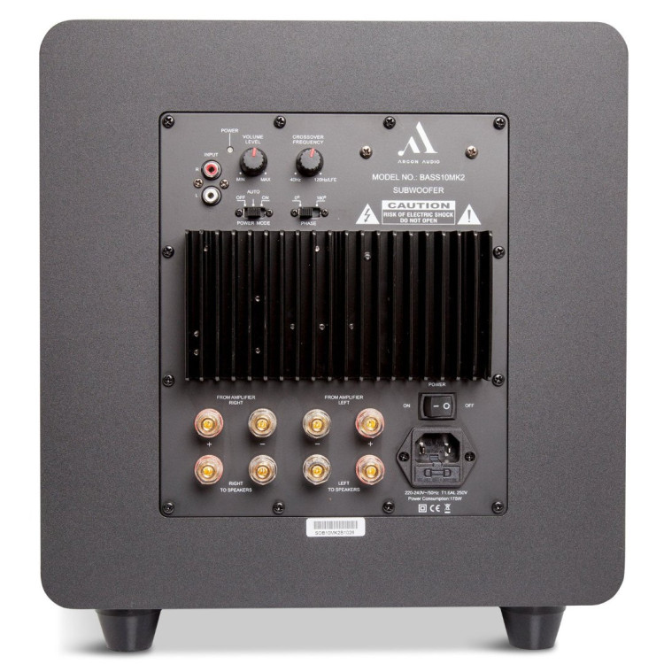 Argon Audio Bass10 MK2 - Zwart Argon Audio Bass10 MK2 - Zwart