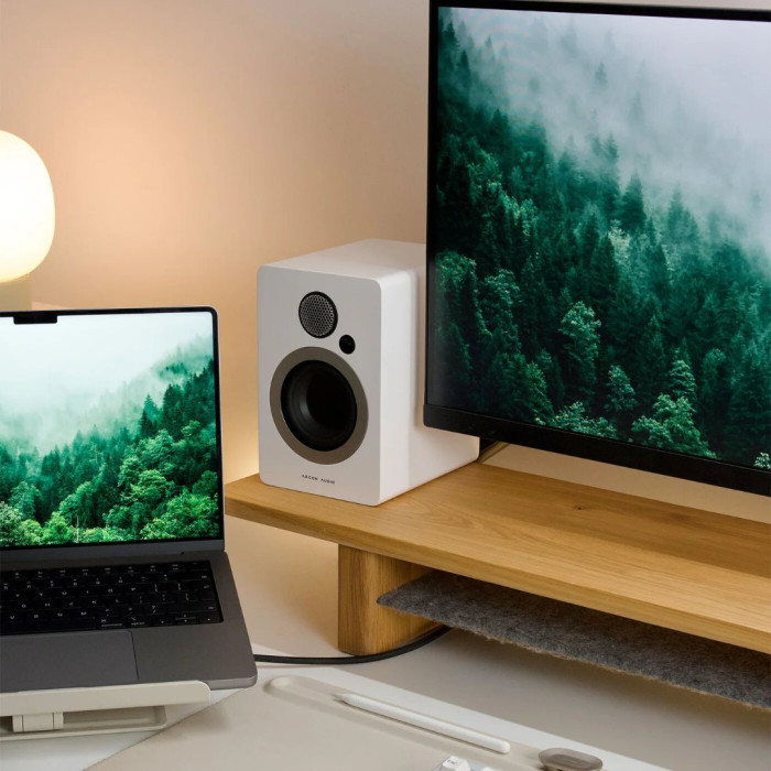 Argon Audio STUDIE 3 Desktop Speakers - White (Per Pair)