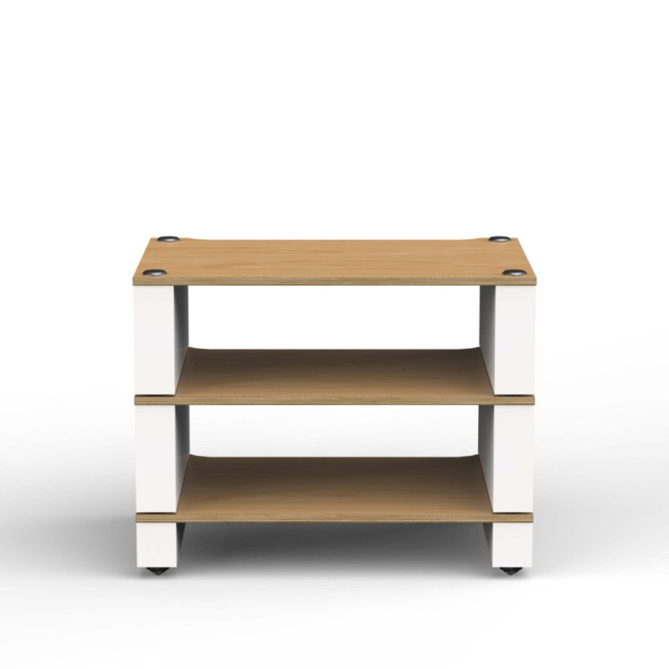 Blok Stax 2G 3-Shelf Collection - Natural Ash Plywood/Satin White Blok Stax 2G 3-Shelf Collection - Natural Ash Plywood/Satin White