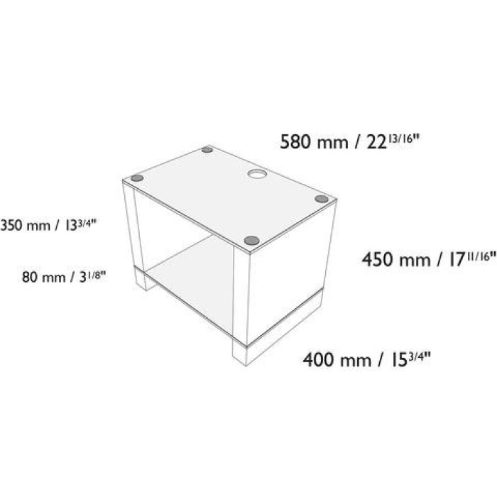 Blok STAX 450X - Walnut / Etched glass