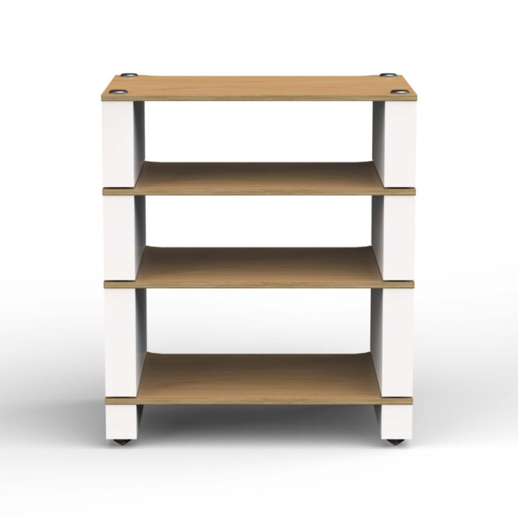 Blok Stax 2G 4-Shelf Collection - Natural Ash Plywood/Satin White